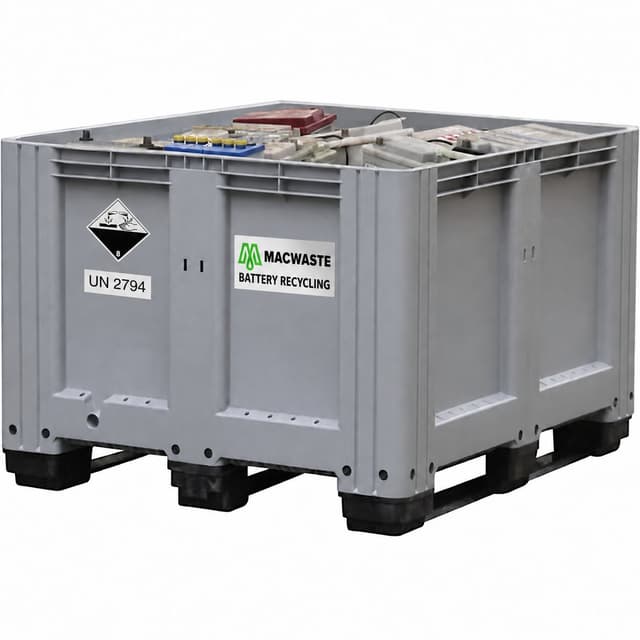 Battery recycling box sized to suit the site