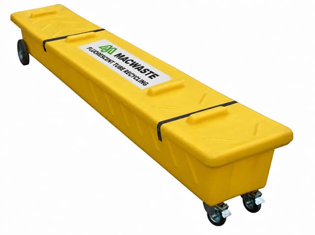 Fluorescent tube recycling box sized to suit the site