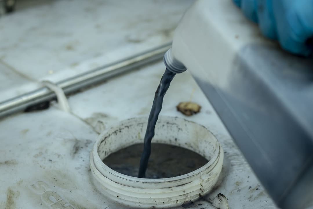 Aqueous paint waste collected from a bodyshop