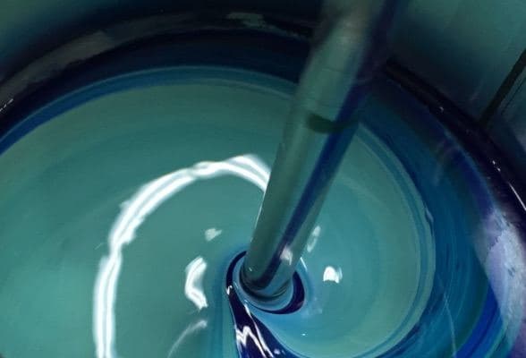 Liquid paint waste collected from a bodyshop